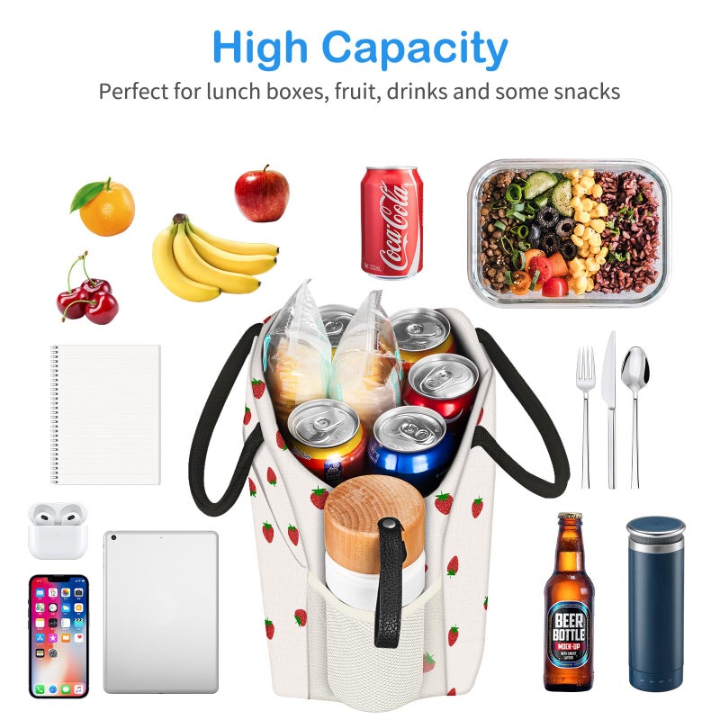 DALINDA Lunch Bag Lunch Box for Women Men Reusable Insulated Lunch Tote Bag  Handbags Case High Capacity for Travel Work Picnic - Image 3